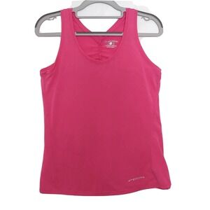 Brooks Women Tank Top S Dri Quick Try Pink Lightweight Ruched Athleisure